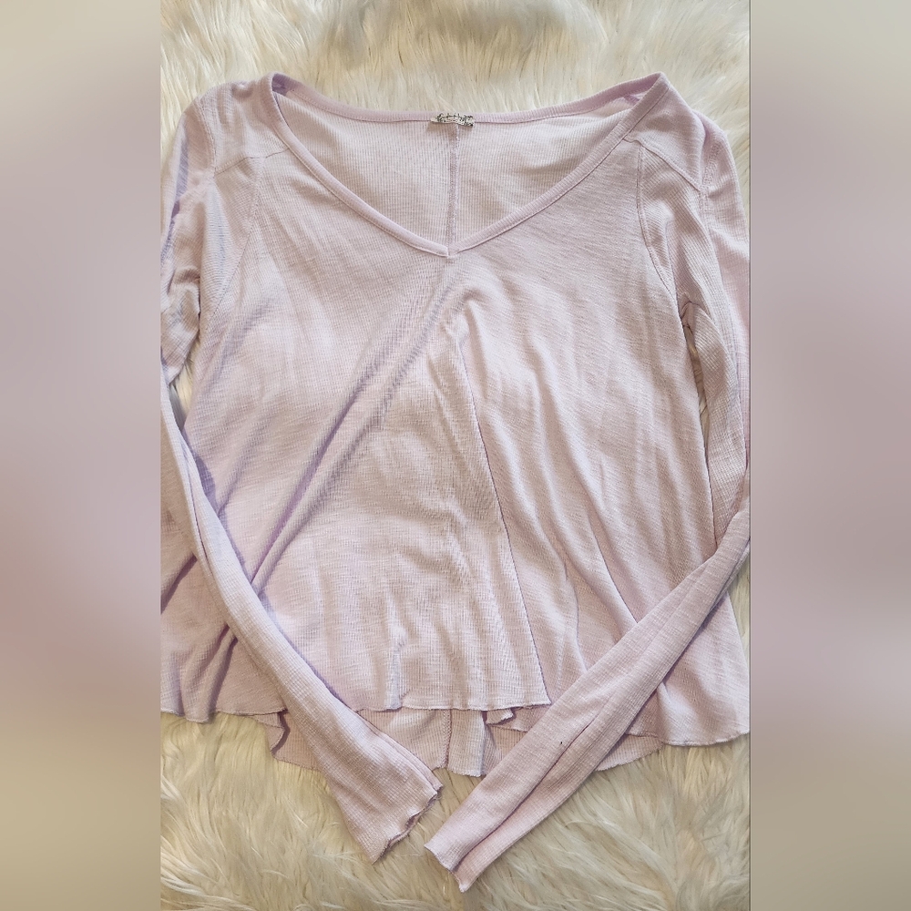 Free People Pastel Long Sleeve Shirt